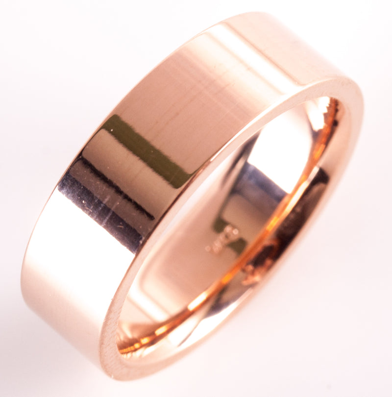 14k Rose Gold Wide Style Wedding Anniversary Band Ring 8.4g 6.0mm Width
