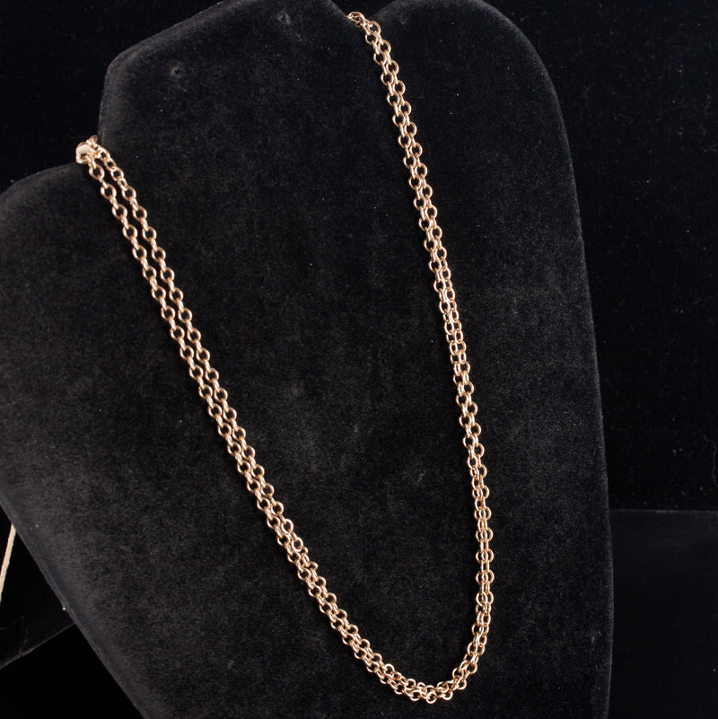 10k Yellow Gold Rolo Chain Style Necklace 11.85g 33" Length 2.9mm Width