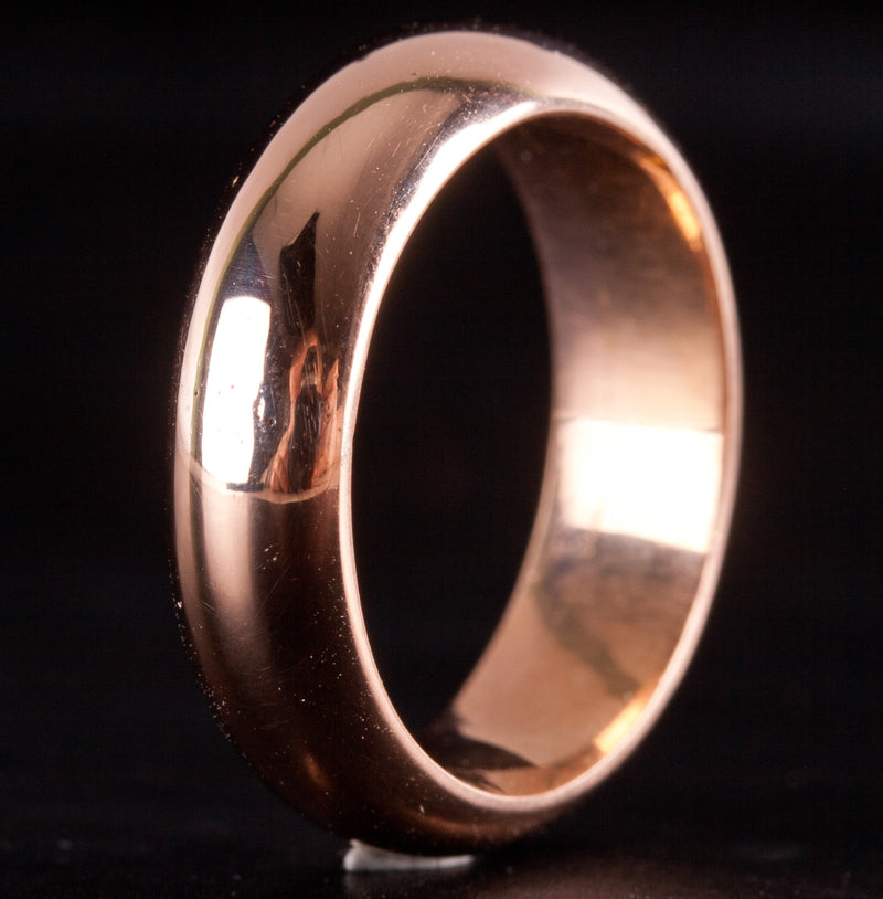 14k Rose Gold Traditional Style Wedding Anniversary Band Ring 8.4g 5.5mm Wide