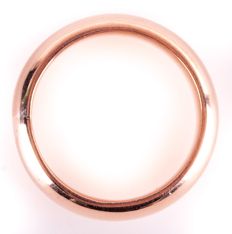 14k Rose Gold Traditional Style Wedding Anniversary Band Ring 8.4g 5.5mm Wide