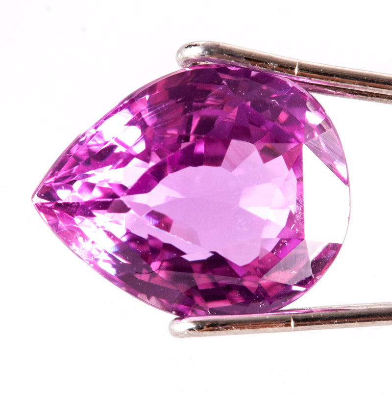 Natural Pink AAA Loose Pear Sapphire W/ GIA Gemstone Report 2.92ct