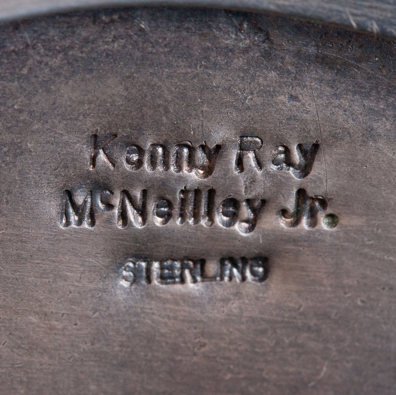 Vintage Sterling Silver Kenny Ray McNeilley Jr  Number 8 Turquoise Bracelet
