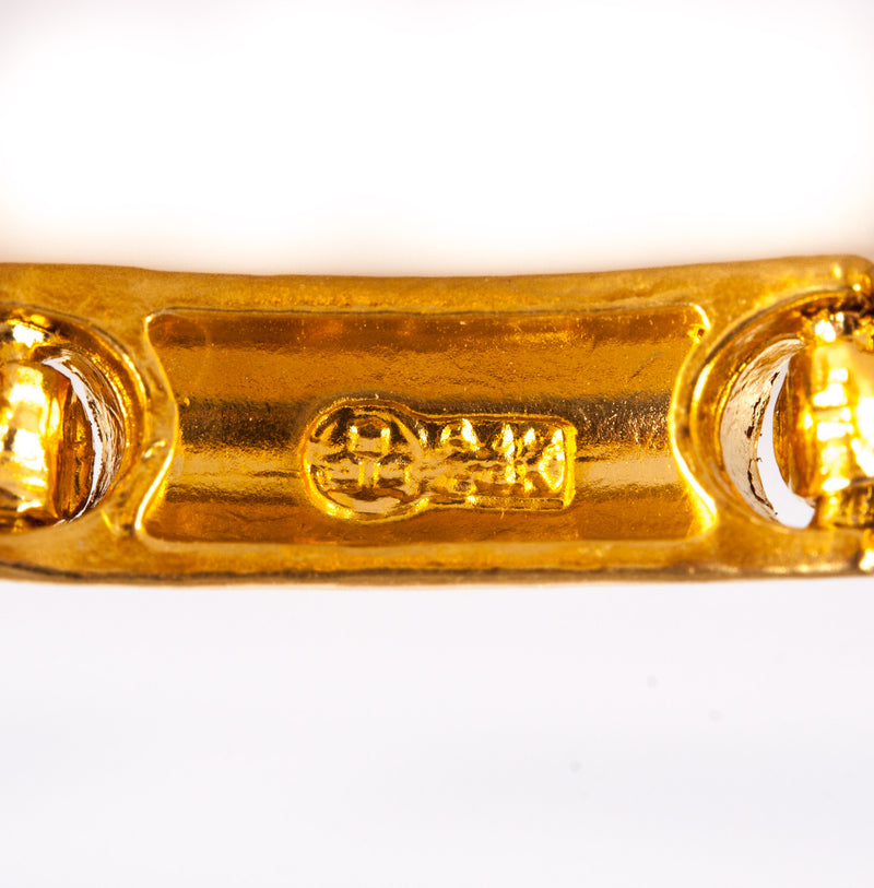 24k & 14k Yellow White Gold Heavy Link Style Bracelet W/ Custom Made Clasp 39.5g