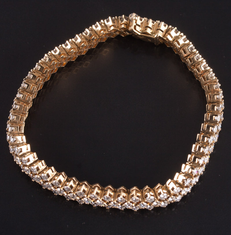 Picchiotti 18k Yellow Gold Round G VS2 Diamond Tennis Bracelet 7.40ctw 26.54g