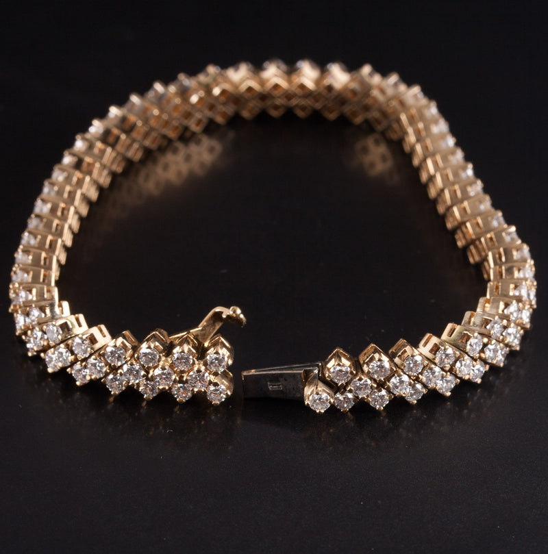 Picchiotti 18k Yellow Gold Round G VS2 Diamond Tennis Bracelet 7.40ctw 26.54g