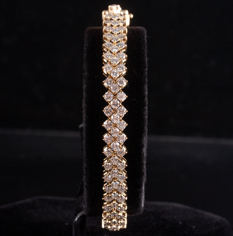 Picchiotti 18k Yellow Gold Round G VS2 Diamond Tennis Bracelet 7.40ctw 26.54g