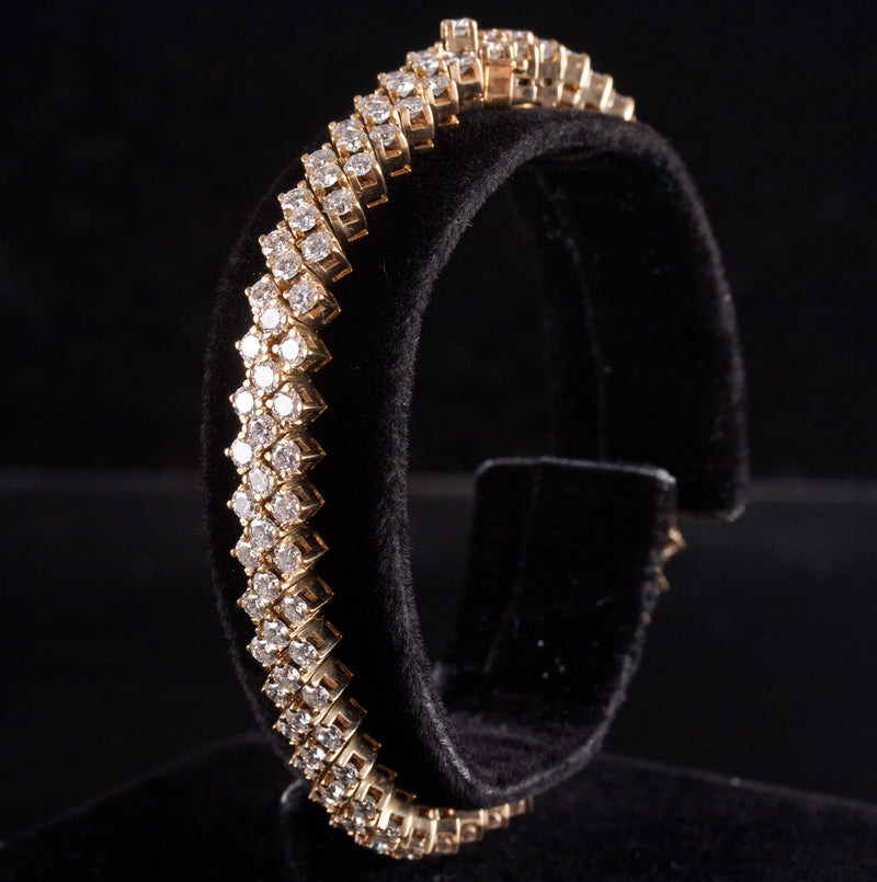 Picchiotti 18k Yellow Gold Round G VS2 Diamond Tennis Bracelet 7.40ctw 26.54g