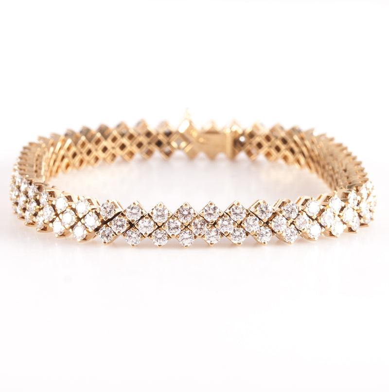 Picchiotti 18k Yellow Gold Round G VS2 Diamond Tennis Bracelet 7.40ctw 26.54g