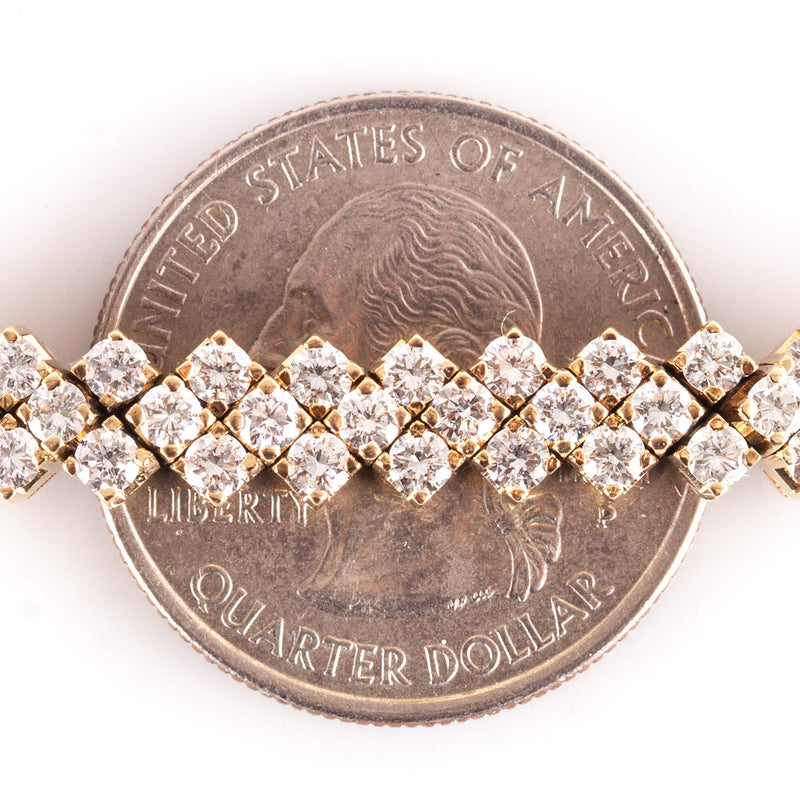 Picchiotti 18k Yellow Gold Round G VS2 Diamond Tennis Bracelet 7.40ctw 26.54g