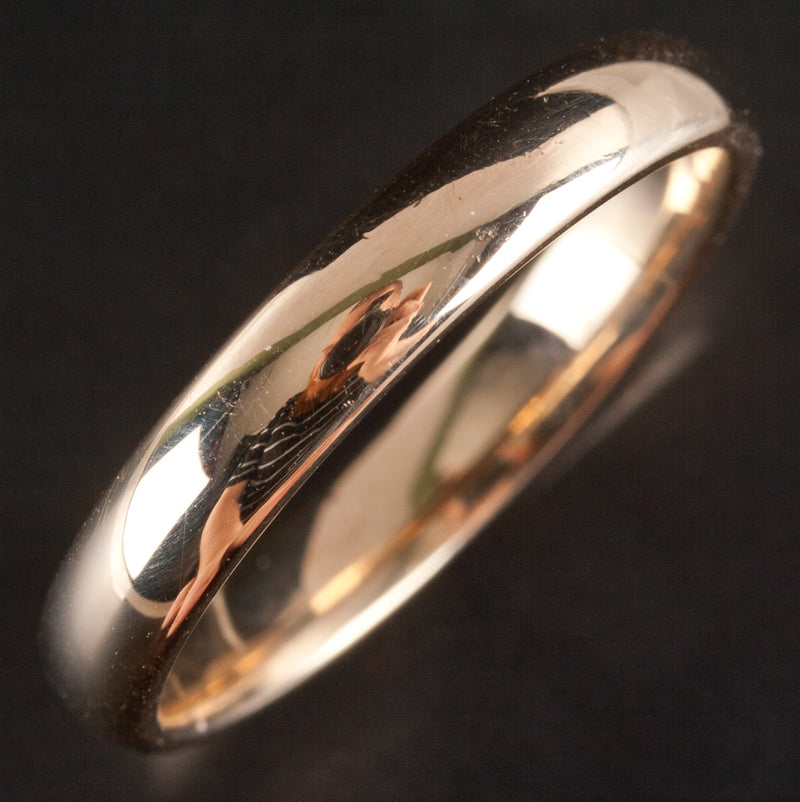 14k Yellow Gold Traditional Style Wedding Anniversary Ring 5.8g 4.05mm Width