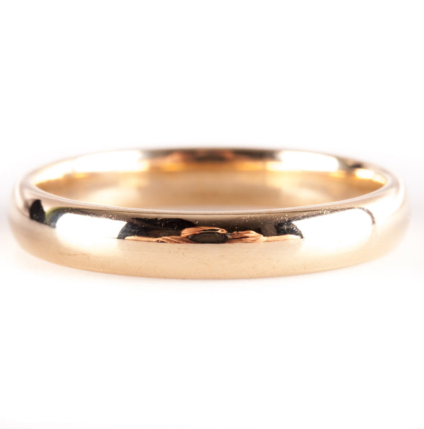 14k Yellow Gold Traditional Style Wedding Anniversary Ring 5.8g 4.05mm Width