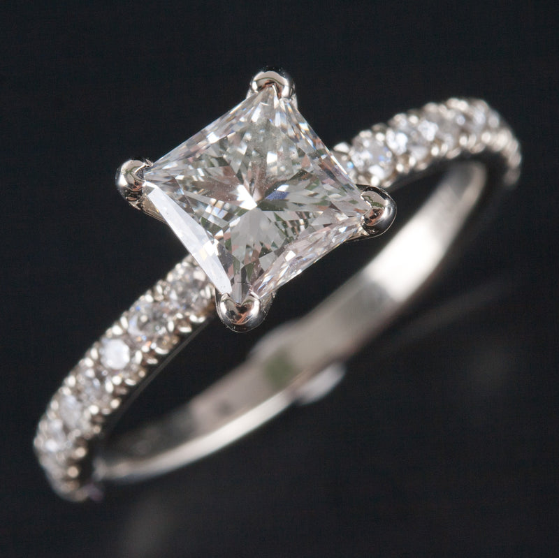 18k White Gold Lab-Created H VVS2 Diamond Engagement Ring W/ GCAL Cert 1.62ctw