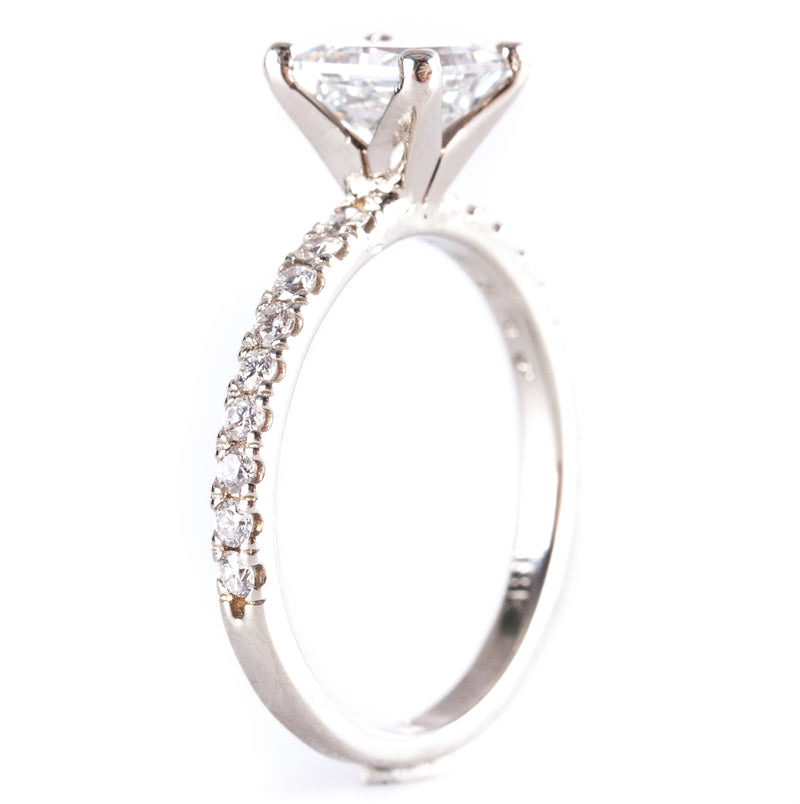 18k White Gold Lab-Created H VVS2 Diamond Engagement Ring W/ GCAL Cert 1.62ctw