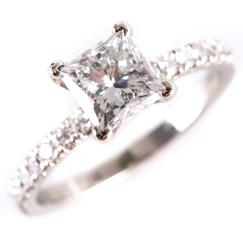 18k White Gold Lab-Created H VVS2 Diamond Engagement Ring W/ GCAL Cert 1.62ctw