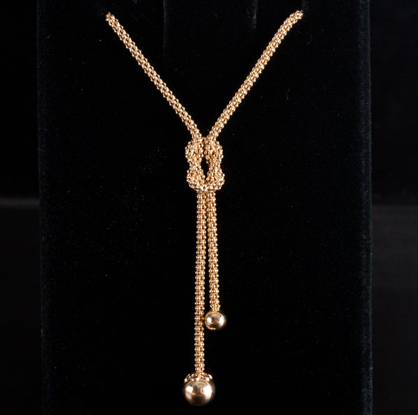 14k Yellow Gold Italian Popcorn Chain Style Necklace 5.2g 18" Length 1.7mm Width