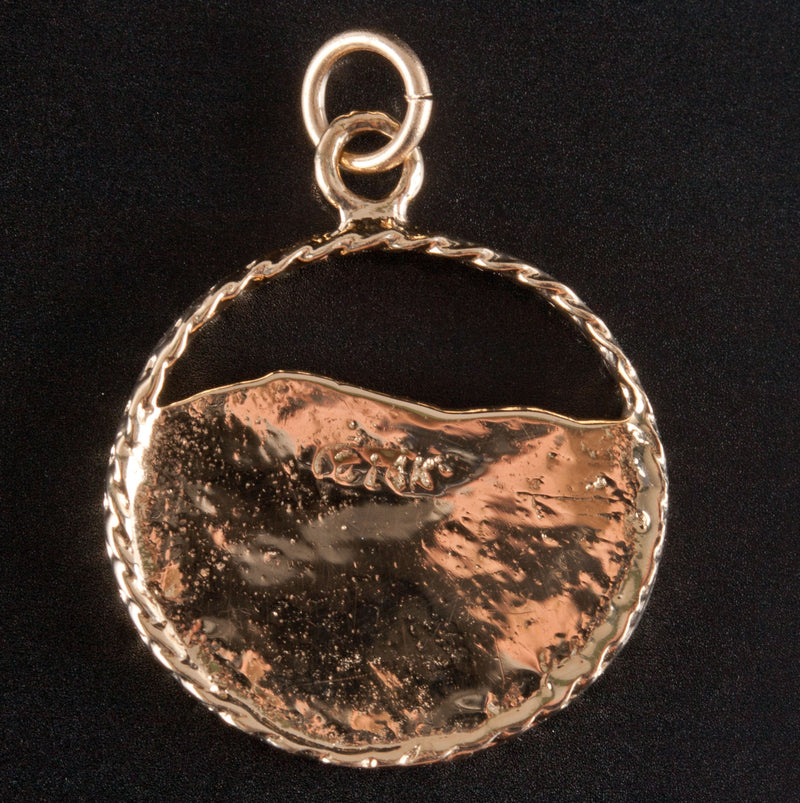 14k Yellow Gold Pikes Peak Colorado Altitude Mountain Charm / Pendant 3.97g