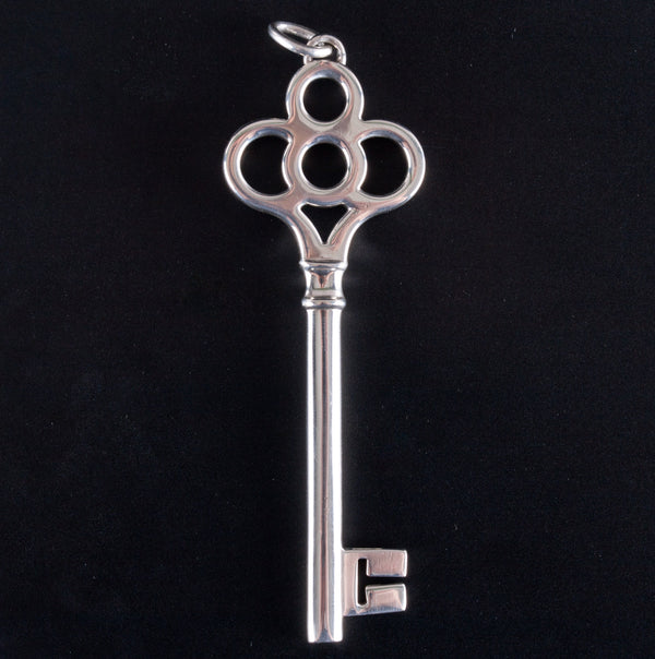 Tiffany & Co. Sterling Silver Key Style Pendant 8.70g 62.3mm x 20.8mm