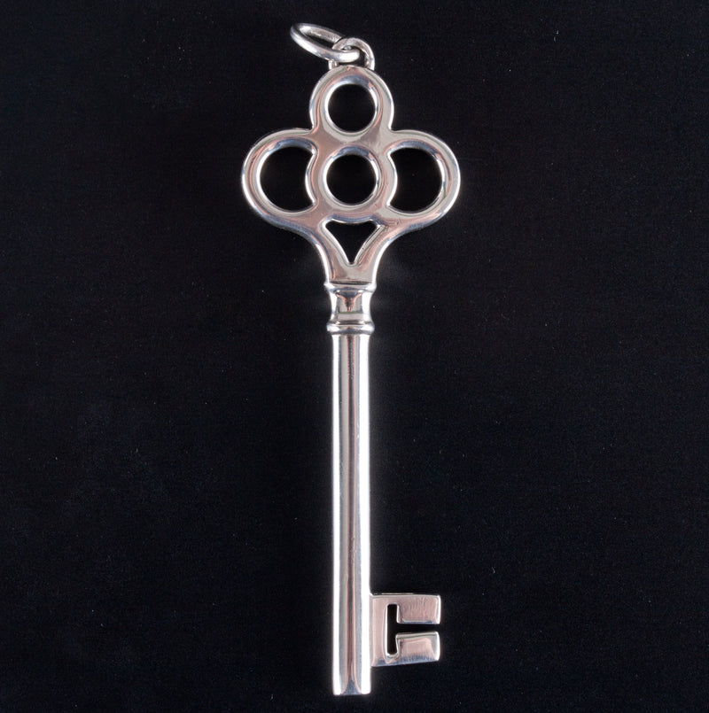 Tiffany & Co. Sterling Silver Key Style Pendant 8.70g 62.3mm x 20.8mm