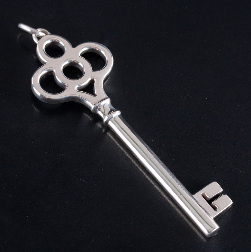 Tiffany & Co. Sterling Silver Key Style Pendant 8.70g 62.3mm x 20.8mm