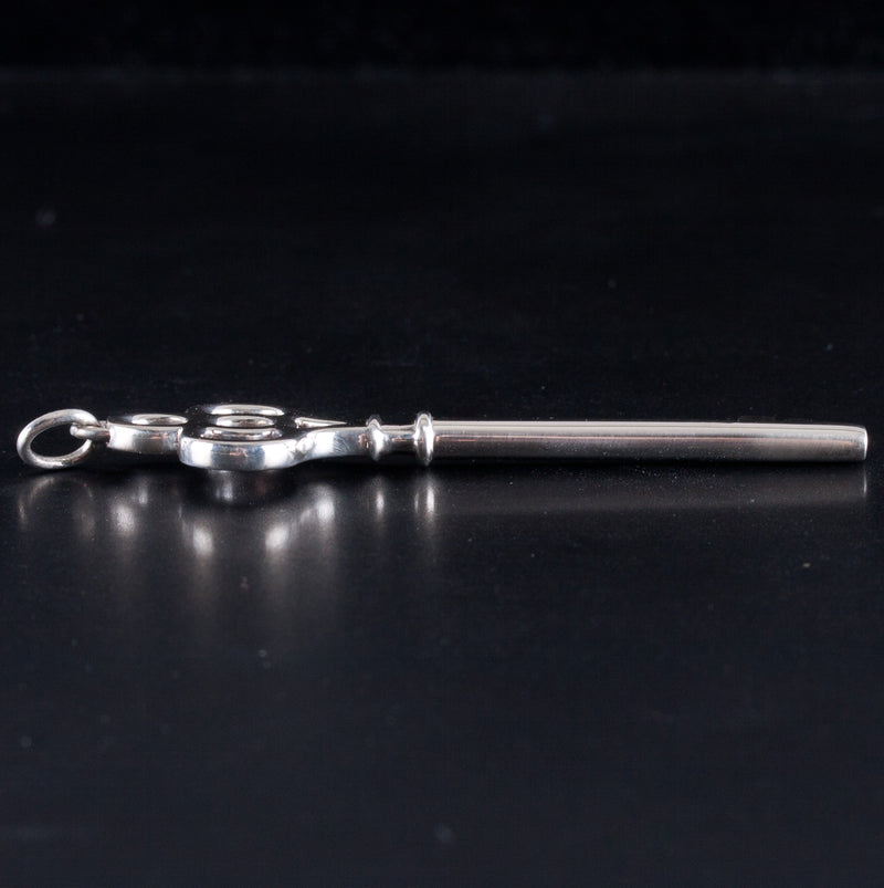 Tiffany & Co. Sterling Silver Key Style Pendant 8.70g 62.3mm x 20.8mm