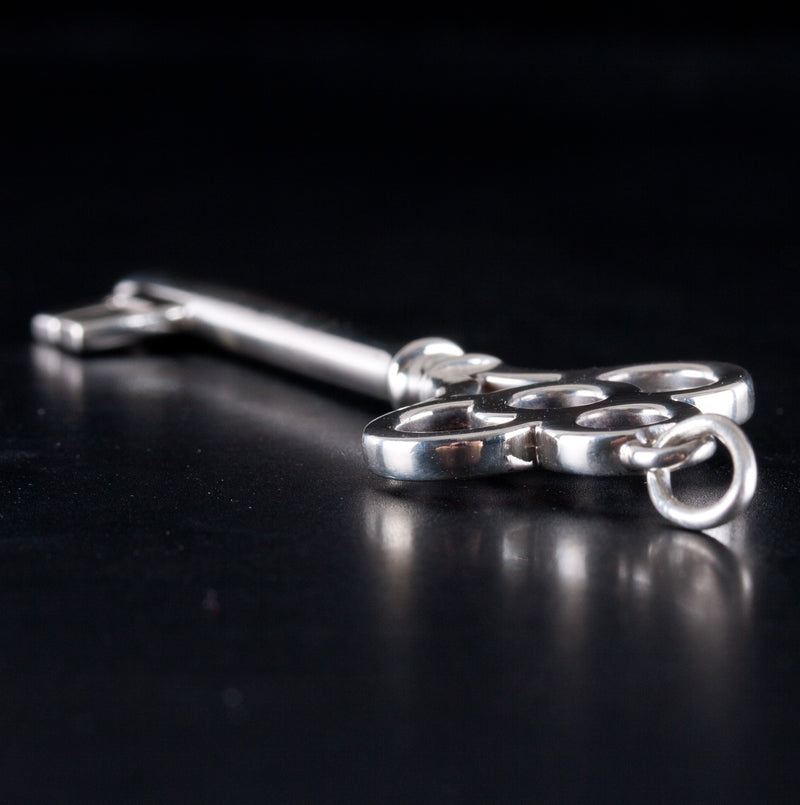 Tiffany & Co. Sterling Silver Key Style Pendant 8.70g 62.3mm x 20.8mm