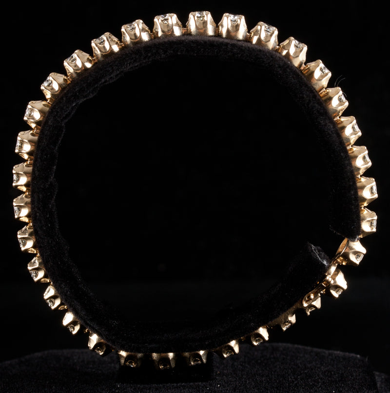 14k Yellow Gold Round I SI2 Diamond Tennis Bracelet 3.3ctw 7" Length 17.75g
