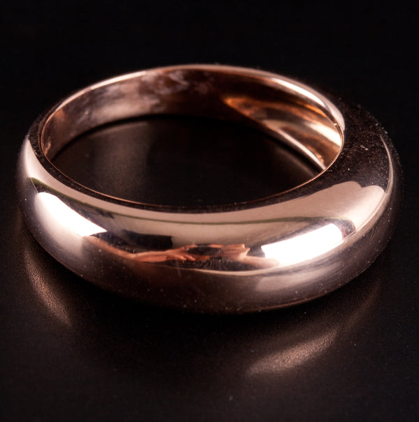 14k Rose Gold Dome Style Wedding Anniversary Band Ring 6.78g 3.0mm Width