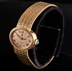 Corum 18k Yellow Gold Manual Ladies Wrist Watch W/ Sapphire Crown 33.1g