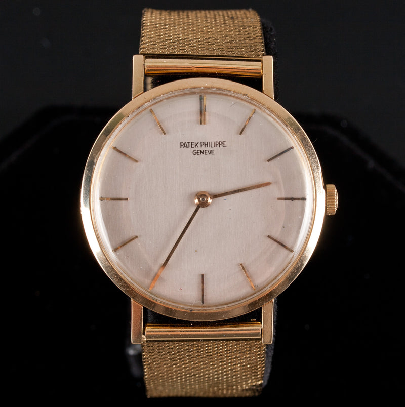 Vintage 1970's 18k Yellow Gold Patek Philippe Wrist Watch W/ Gold Band 58.7g