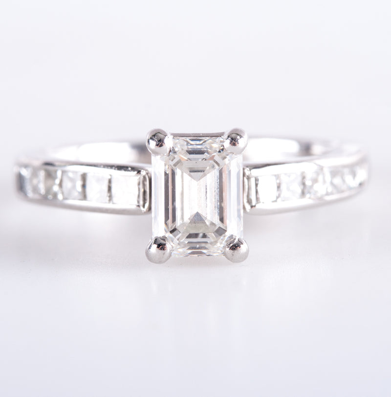 Platinum F VVS1 Diamond Engagement Ring W/ GIA Certification 1.26ctw 5.29g