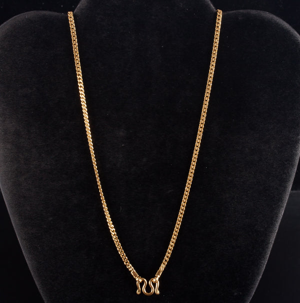 22k Yellow Gold Curb Style Chain Necklace 30.82g 24" Length 2.7mm Width