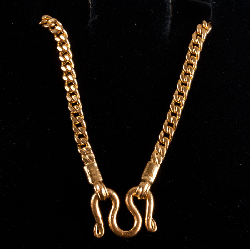 22k Yellow Gold Curb Style Chain Necklace 30.82g 24" Length 2.7mm Width