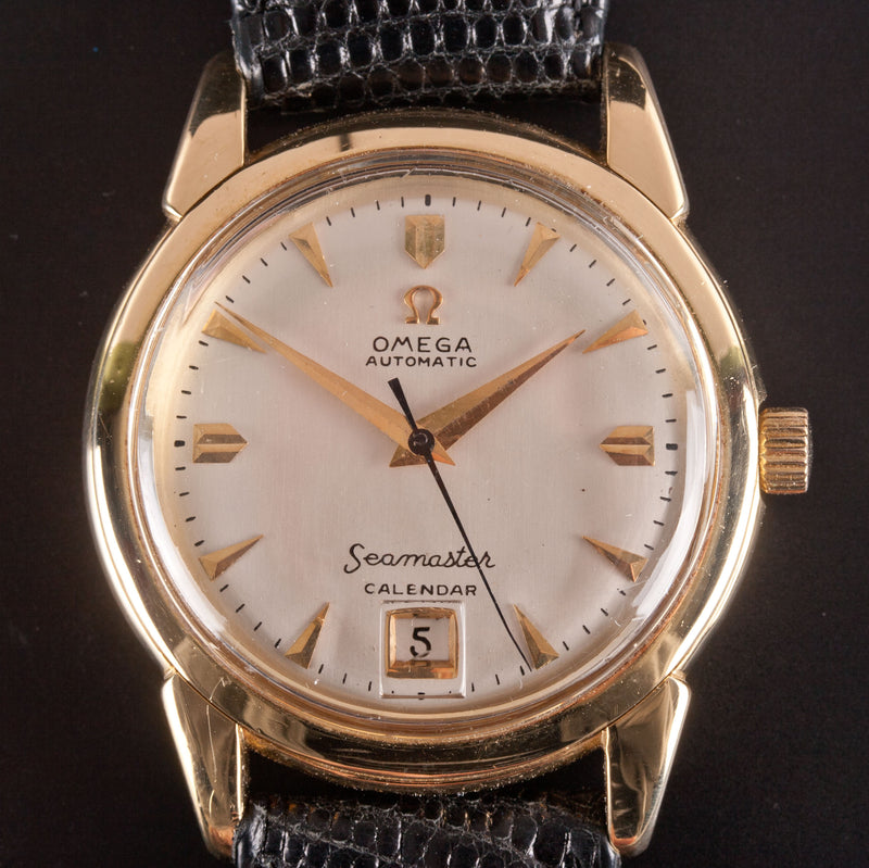 Omega Seamaster 18k Yellow Gold 35mm Case Automatic Wrist Watch 51.8g