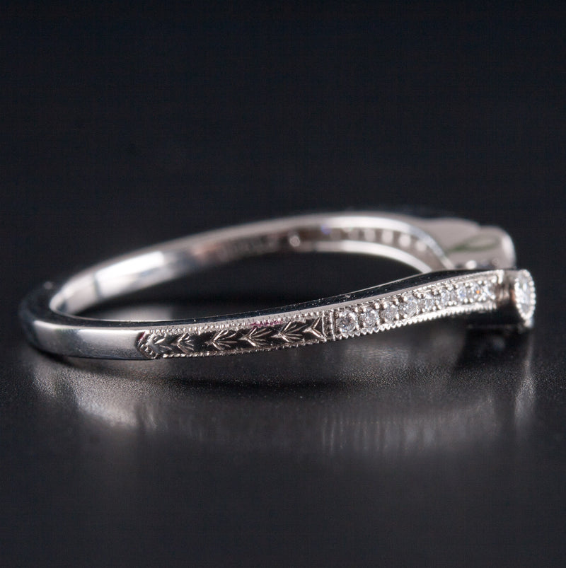 Platinum Princess Sapphire & Diamond Enhancer Style Wedding Ring .185ctw 2.94g