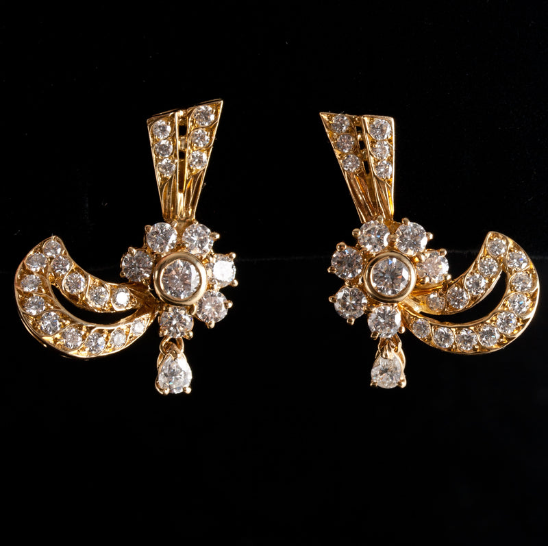 18k Yellow Gold H SI2 Diamond Necklace Ring Earring Bracelet Set 16.61ctw 72.4g