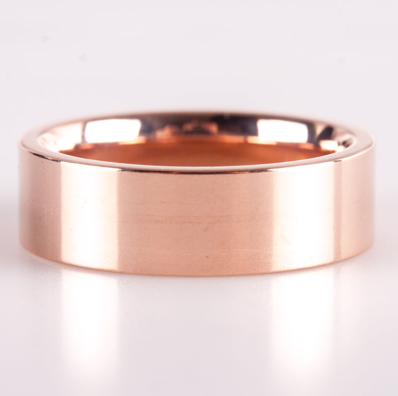 14k Rose Gold Wide Style Wedding Anniversary Band Ring 8.4g 6.0mm Width