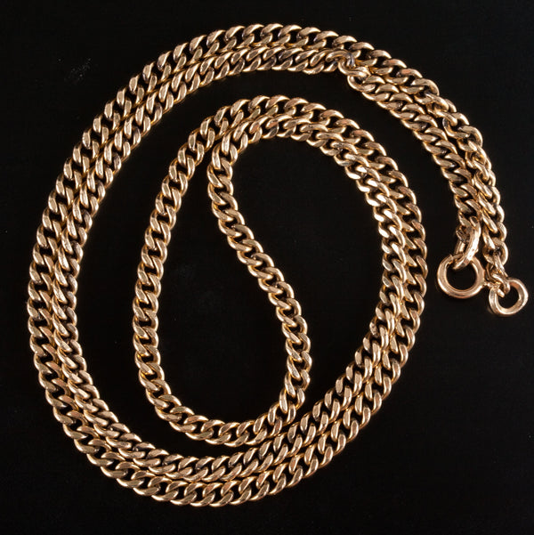 14k Yellow Gold Curb Style Chain Necklace 12.05g 20" Length 3.25mm Width
