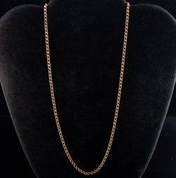14k Yellow Gold Italian Curb Style Chain Necklace 10g 18" Length 2.3mm Width