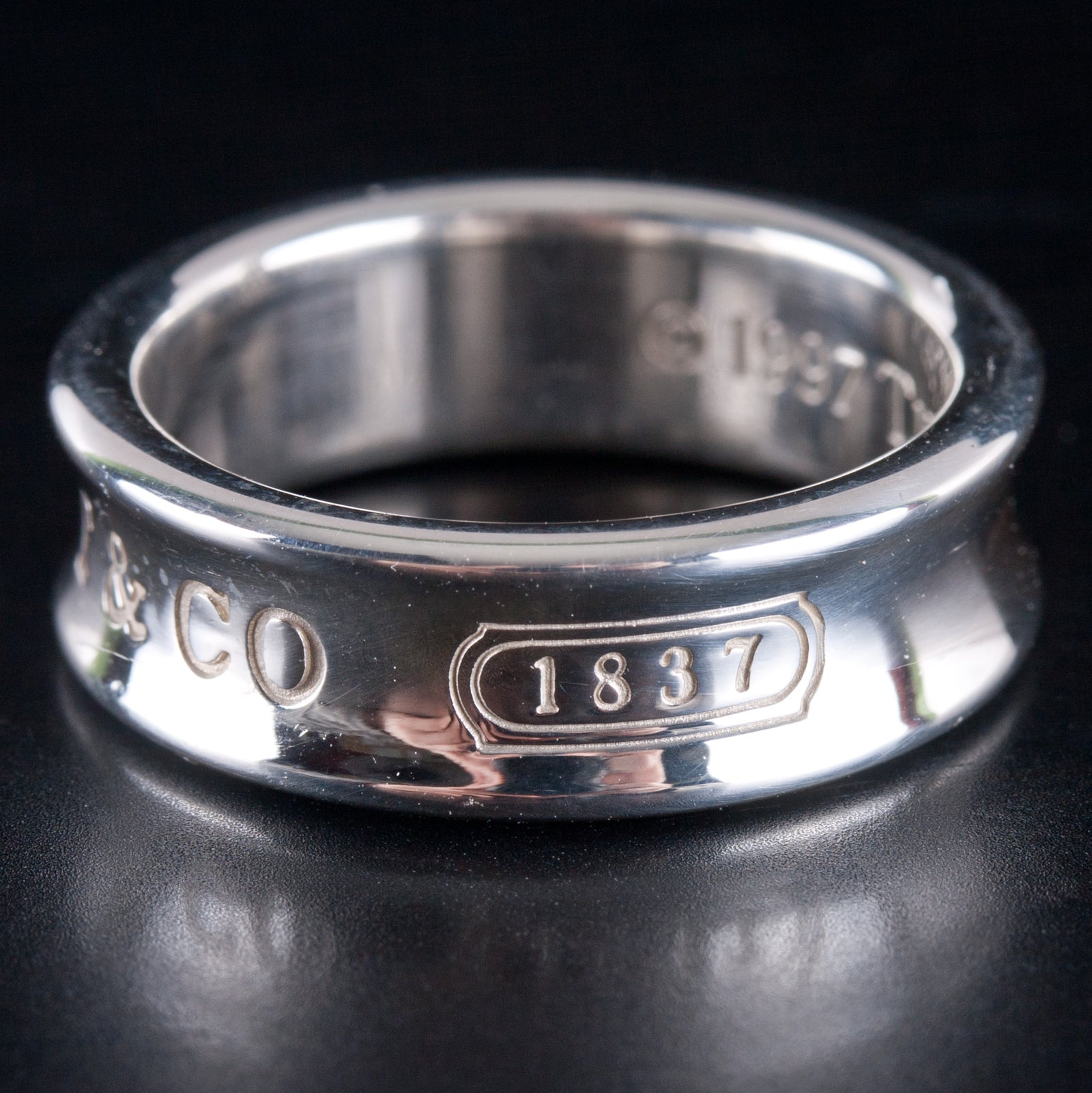 TIFFANY&CO. newest 1837 Silver 925 Thick Band Ring