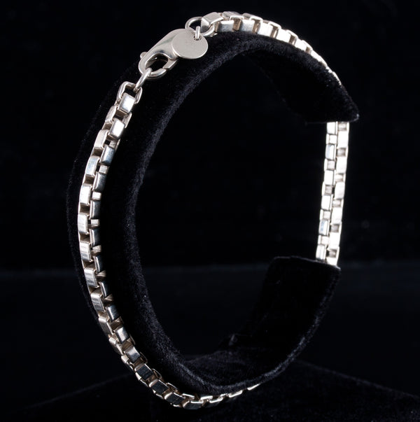 Tiffany & Co. Sterling Silver Venetian Link Bracelet W/ Box 14g 8" Length