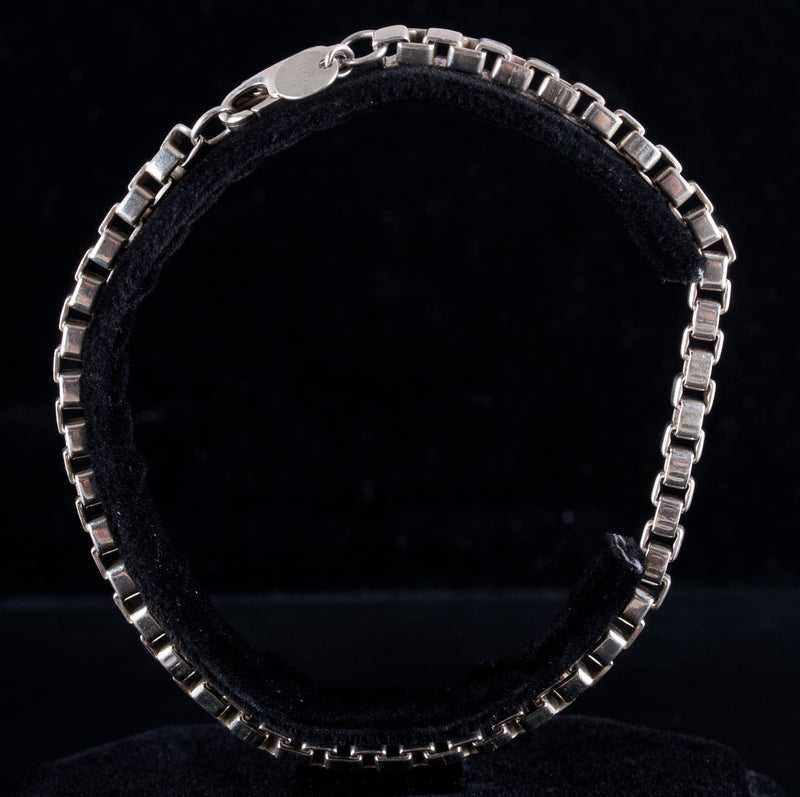 Tiffany & Co. Sterling Silver Venetian Link Bracelet W/ Box 14g 8" Length