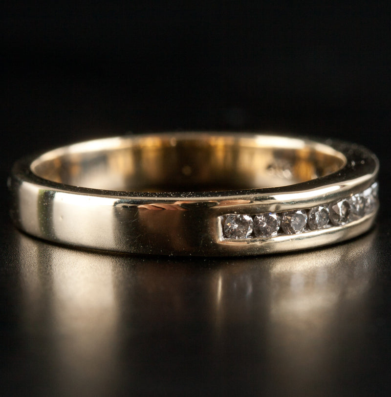 10k Yellow Gold Round J SI2 Diamond Channel Set Style Wedding Ring .245ctw 3.22g