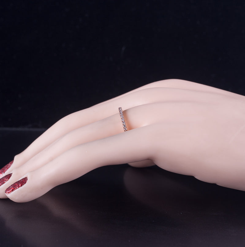 14k Rose Gold Round G - H SI1 Diamond Etched Style Wedding Ring .19ctw 1.44g