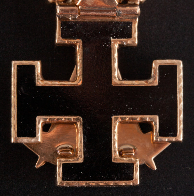 Vintage 14k Yellow Gold Diamond 32nd Degree Scottish Rite of Freemasonry Pendant