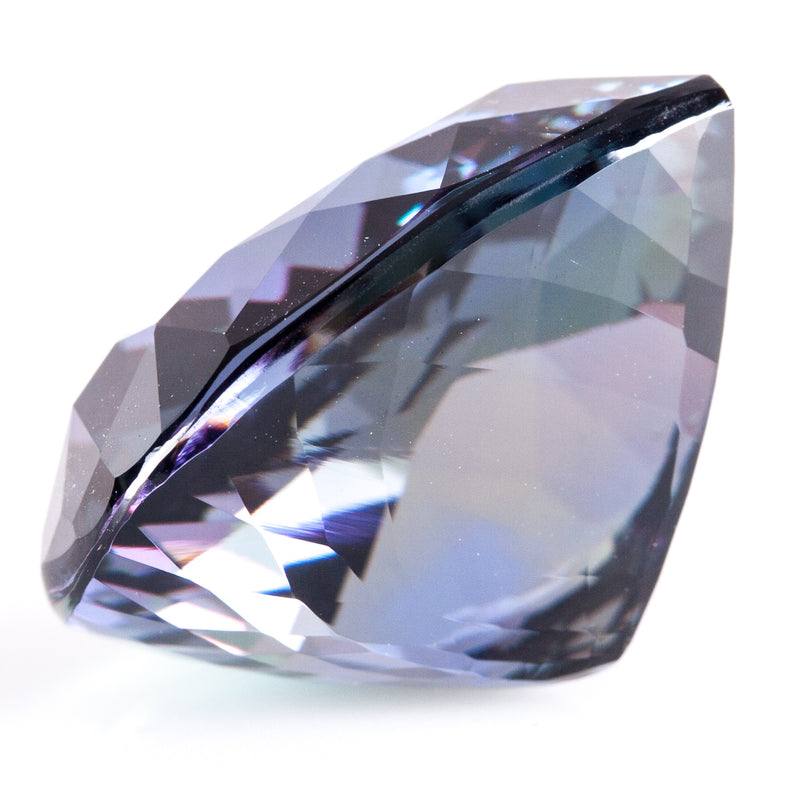Loose Blue-Violet & Greenish Blue Pear Shaped Tanzanite W/ GIA Report 35.58ct