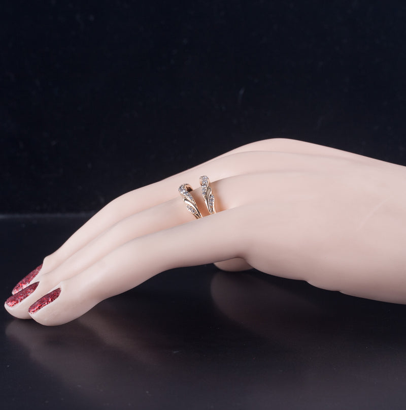 14k Yellow Gold Round H SI2-SI3 Diamond Wedding Ring Guard / Enhancer .20ctw 5g