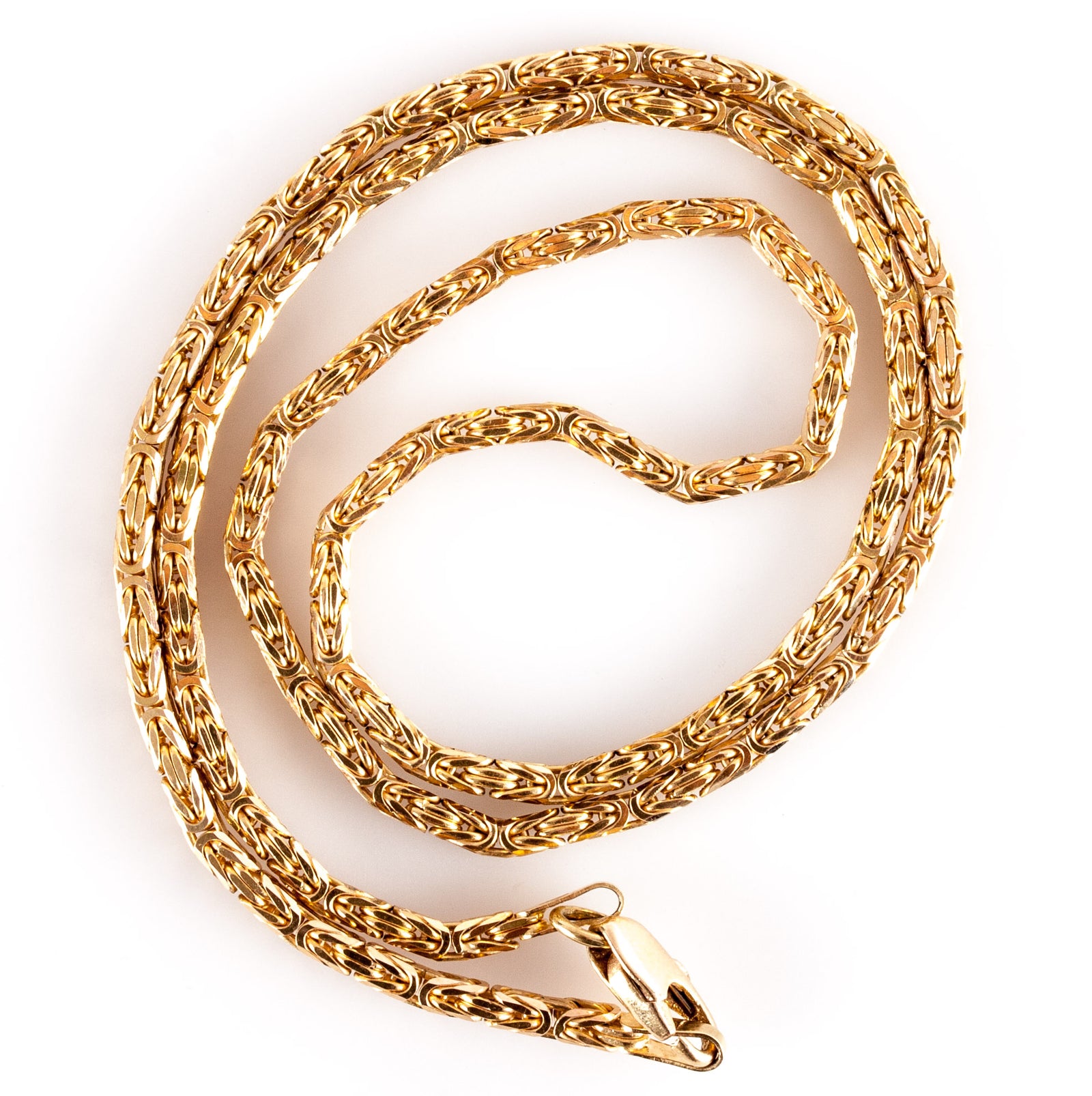 14k Yellow Gold Italian Byzantine Style Chain Necklace 11g 16