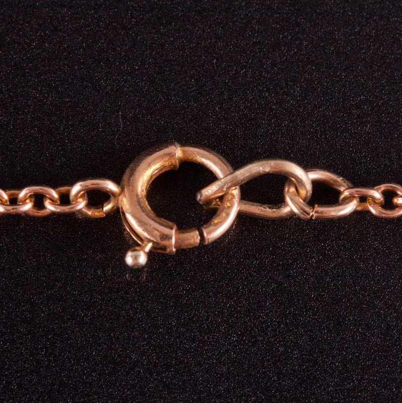 14k / 10k Yellow Rose Gold Amethyst Seed Pearl Necklace W/ 16" Chain .31ct 3.33g