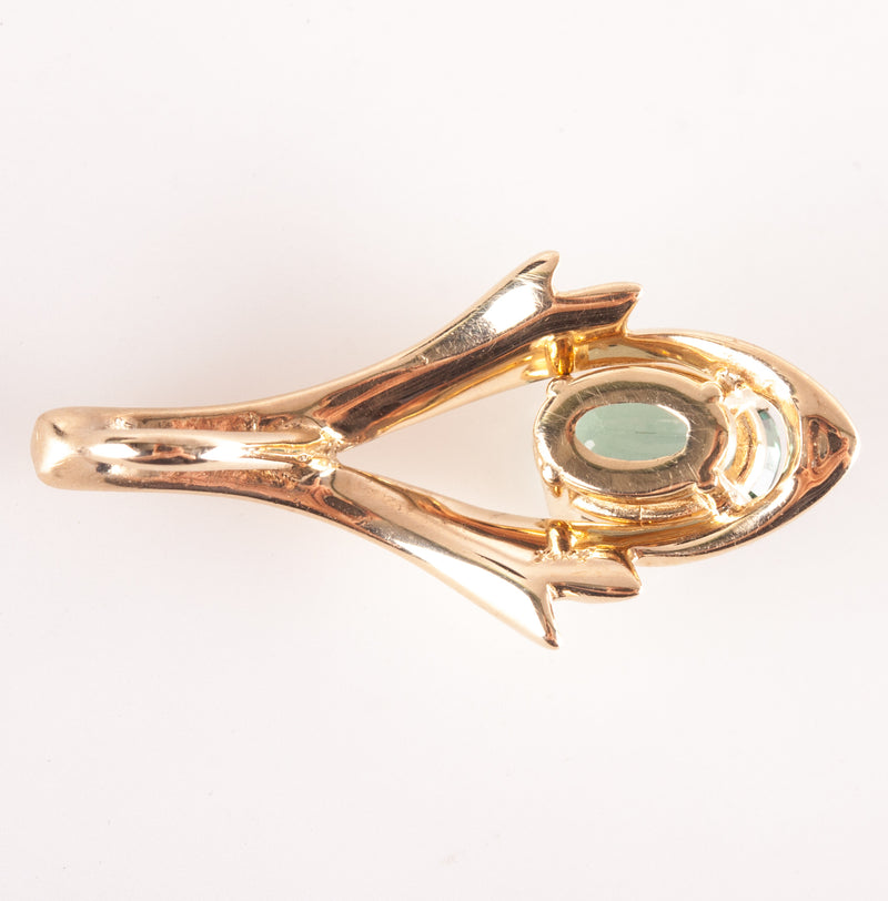 14k Yellow Gold Natural AA Alexandrite Solitaire Style Pendant 1.0ct 1.75g