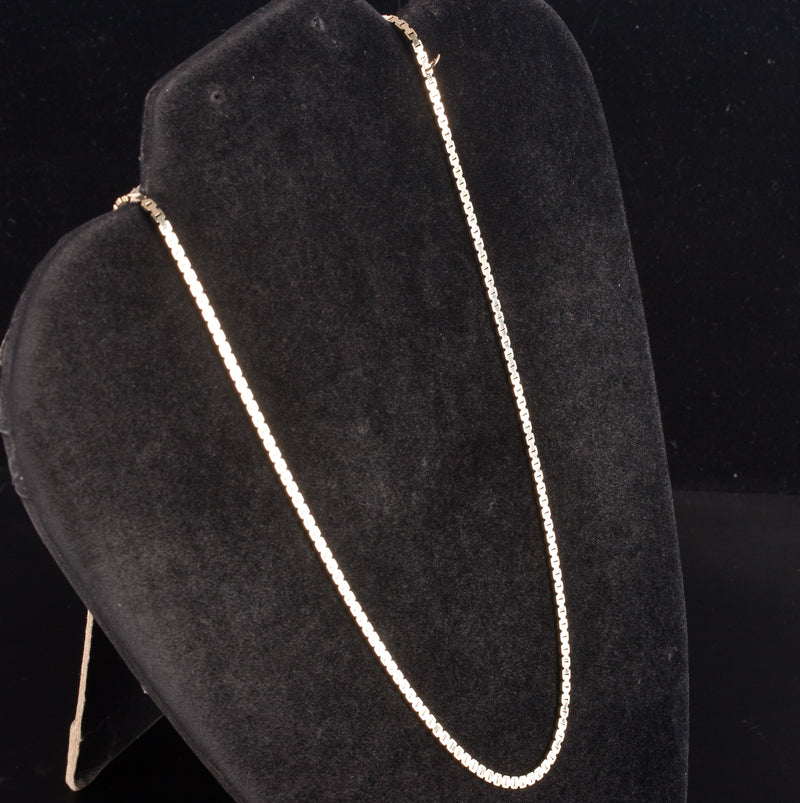 14k Yellow Gold Italian Venetian Adjustable Chain Necklace 13.85g 21"-18" Length